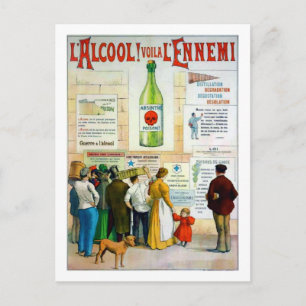Carte Postale Absinthe Poison