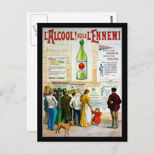 Carte Postale Absinthe Poison (Devant / Derrière)