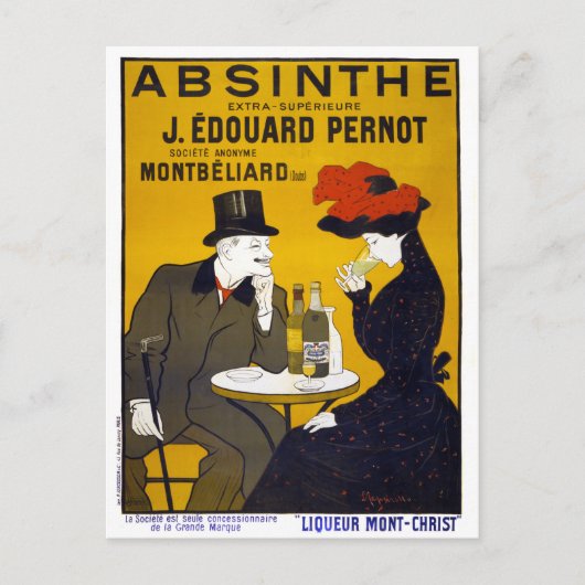 Carte Postale Absinthe Poster vintage restauré (Devant)