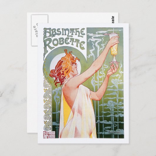 Carte Postale Absinthe Robette (Devant / Derrière)