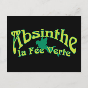 Carte Postale Absinthe Texte La Fee Verte