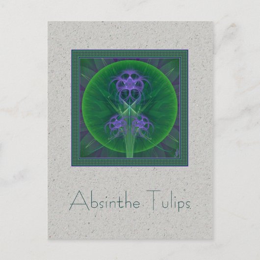 Carte Postale Absinthe Tulips Mandala (Devant)