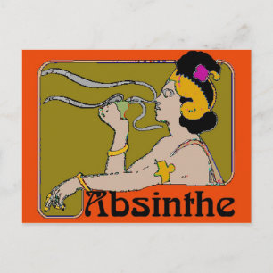 Carte Postale Absinthe Woman