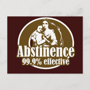 Carte Postale Abstinence 99% Humour religieux efficace