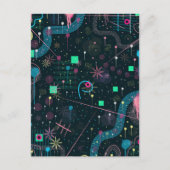 Carte Postale Abstract Art: Winter Skies (Devant)