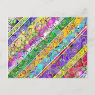 Carte Postale Abstract background with colored stripes.
