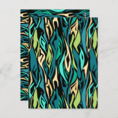 Carte Postale Abstract black turquoise (Devant / Derrière)