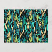 Carte Postale Abstract black turquoise (Dos)