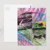 Carte Postale abstract collage architecture and words (Devant / Derrière)