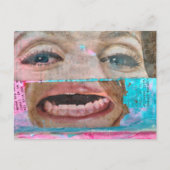 Carte Postale abstract collage with a eyes and mouth (Devant)