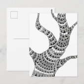 Carte Postale Abstract Curvy Tree Pen Drawing (Devant / Derrière)