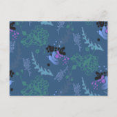 Carte Postale Abstract Design bleu joyeux (Devant)