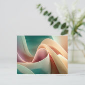 Carte Postale Abstract Drapery with Pastel Gradient Flow (Debout devant)