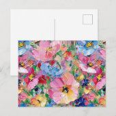 Carte Postale Abstract  Flowers Impressionist Postcard (Devant / Derrière)