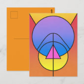 Carte Postale Abstract Geometric Circles Line Colorful Poster (Devant / Derrière)
