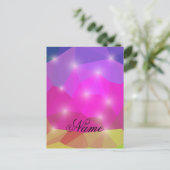 Carte Postale Abstract Geometric Crystal Mosaic in Pink (Debout devant)