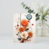 Carte Postale Abstract Geometric Floral (Debout devant)