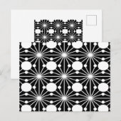 Carte Postale Abstract geometric pattern - black and white. (Devant / Derrière)
