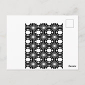 Carte Postale Abstract geometric pattern - black and white. (Dos)