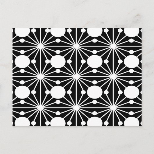 Carte Postale Abstract geometric pattern - black and white. (Devant)