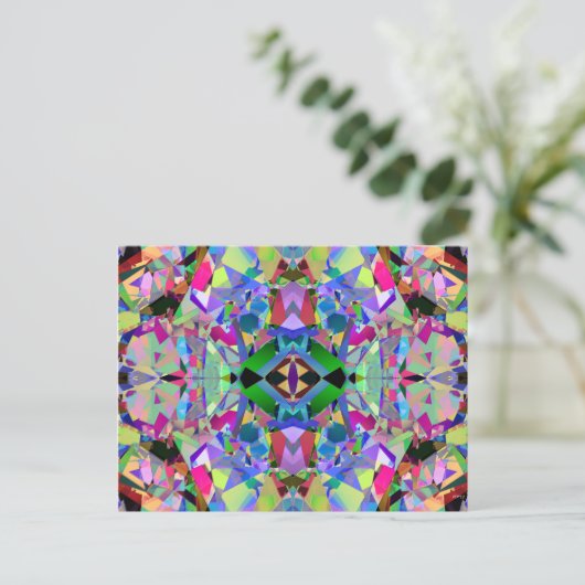 Carte Postale Abstract Kaleidoscope Pattern (Debout devant)