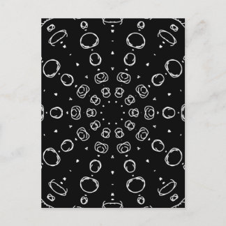 Carte Postale Abstract Monochrome White Mandala Geometric Patter