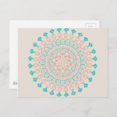 Carte Postale Abstract Pastel Colors Mandala (Devant / Derrière)