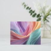 Carte Postale Abstract Pastel Fabric Waves  (Debout devant)