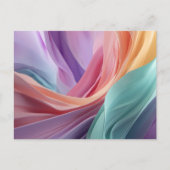 Carte Postale Abstract Pastel Fabric Waves  (Devant)
