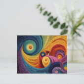 Carte Postale Abstract Spiral Pattern Colorful 3D Swirl Texture (Debout devant)