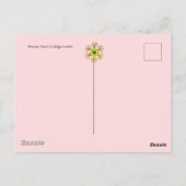 CARTE POSTALE ABSTRACT TEAL BLUE, PINK WAVES, SPARKLES, PURPLE G (Dos)