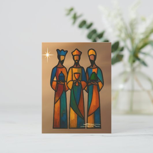 Carte Postale Abstract Three Wise Men (Debout devant)