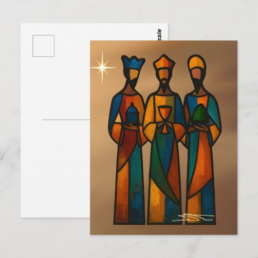 Carte Postale Abstract Three Wise Men (Devant / Derrière)
