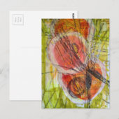 Carte Postale abstract words collage  (Devant / Derrière)