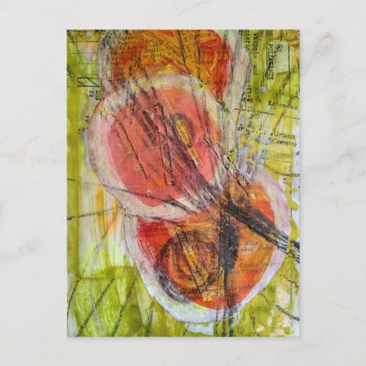 Carte Postale abstract words collage  (Devant)