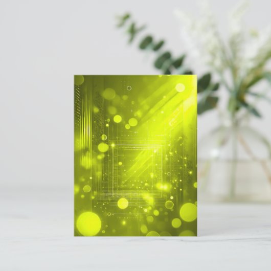 Carte Postale Abstract yellow lights and shapes (Debout devant)