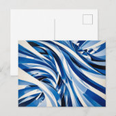 Carte Postale Abstraction de flux de vagues océaniques (Devant / Derrière)