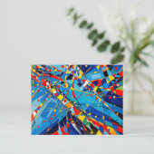 Carte Postale Abstraction d'orbite de couleur géométrique (Debout devant)