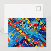 Carte Postale Abstraction d'orbite de couleur géométrique (Devant / Derrière)