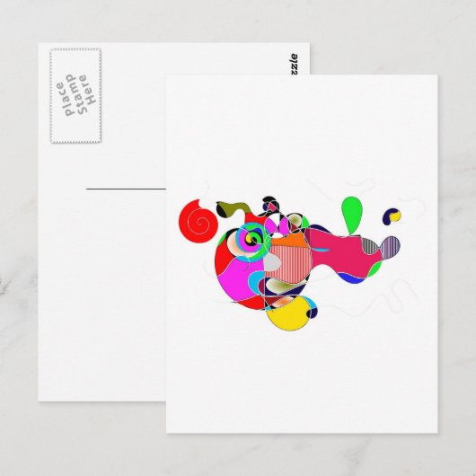 Carte Postale Abstrait (Devant / Derrière)