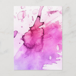 Carte Postale Abstrait aquarelle peinte à la main arrière - plan