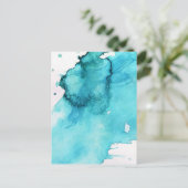 Carte Postale Abstrait aquarelle peinte à la main arrière - plan (Debout devant)