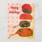 Carte Postale Abstrait Art numérique beige rouge Joyeux jours fé (Devant)