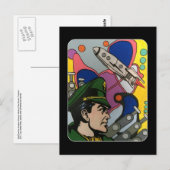 Carte Postale Abstrait Atomique le Capitaine de la Fusée peintur (Devant / Derrière)