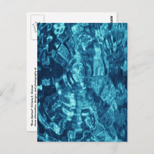 Carte Postale Abstrait bleu (Devant / Derrière)