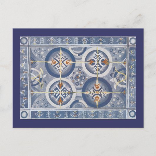 Carte Postale Abstrait bleu (Devant)