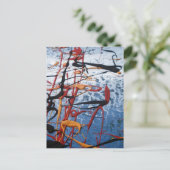 Carte Postale Abstrait bleu (Debout devant)