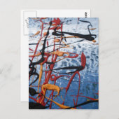 Carte Postale Abstrait bleu (Devant / Derrière)