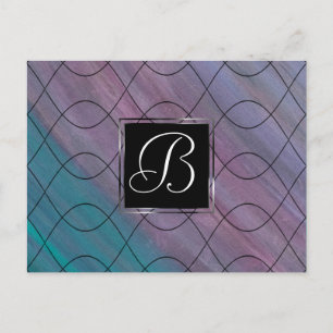 Carte Postale Abstrait chic   Rose Turquoise bleu turquoise pour