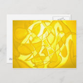 Carte Postale Abstrait citron jaune (Devant / Derrière)
